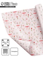 Бумага упаковочная двухсторонняя «Банты»,  70 х 100 см 10889825