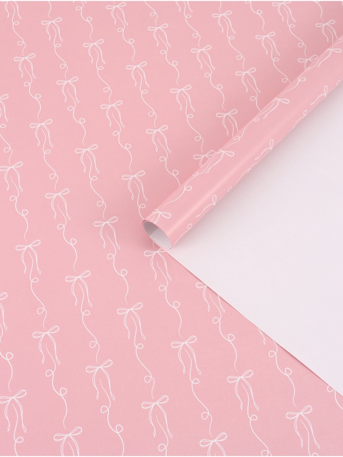 Бумага упаковочная глянцевая «Бантики», 70 × 100 см - Фото 1