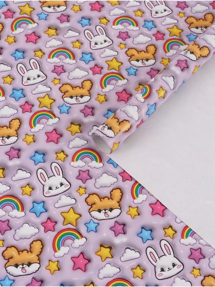 Бумага упаковочная глянцевая «Праздник», 70 × 100 см