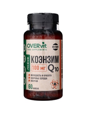Коэнзим Q10 максимум OVERvit, 100 мг, 60 капсул