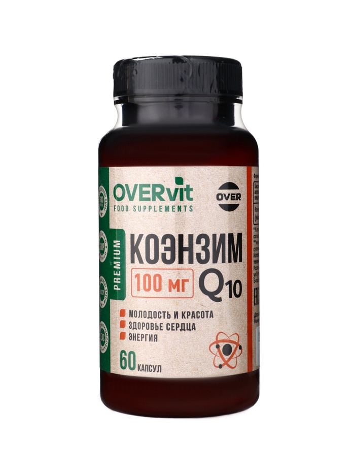 Коэнзим Q10 максимум OVERvit, 100 мг, 60 капсул - Фото 1
