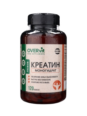 Комплексная добавка к пище Креатин OVERvit, 120 капсул 10966453