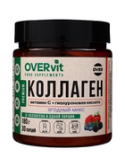 Конц-т для приготовления напитка Коллаген+Витамин С+Гиалуроновая кислота OVERvit, ягоды,180 гр 10966 10966454