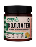 Конц-т для приготовления напитка Коллаген+Витамин С+Гиалуроновая кислота OVERvit, лимон,180 гр 10966 10966456