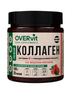 Конц-т для приготовления напитка Коллаген+Витамин С+Гиалуроновая кислота OVERvit, малина,180 гр 1096 10966457