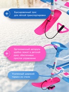 УЦЕНКА Снегокат «Тимка спорт 1+» с бабочками 3D, розовый, голубой, ТС1+/БО Nika - Фото 2