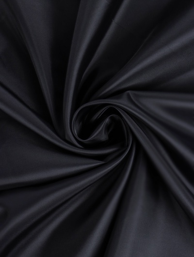 Подкладочная ткань таффета №1, 190Т, ширина 150 см, 100 м, полиэстер, чёрная