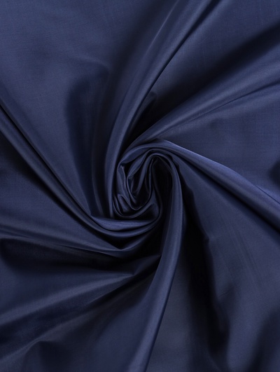 Подкладочная ткань таффета, 190Т, ширина 150 см, 100 м, полиэстер, тёмно-синяя