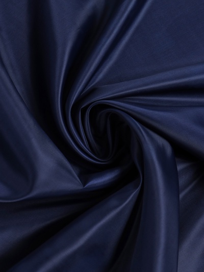 Подкладочная ткань таффета, 190Т, ширина 150 см, 200 м, полиэстер, тёмно-синяя