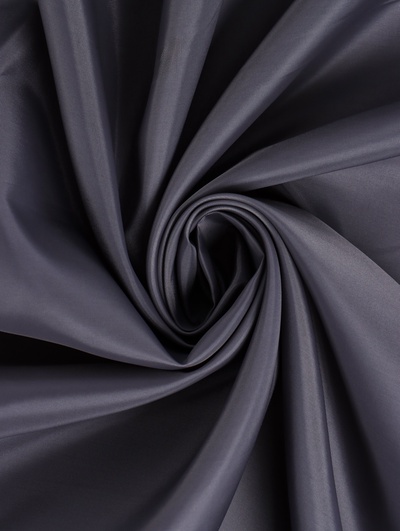Подкладочная ткань таффета, 190Т, ширина 150 см, 100 м, полиэстер, цвет графит