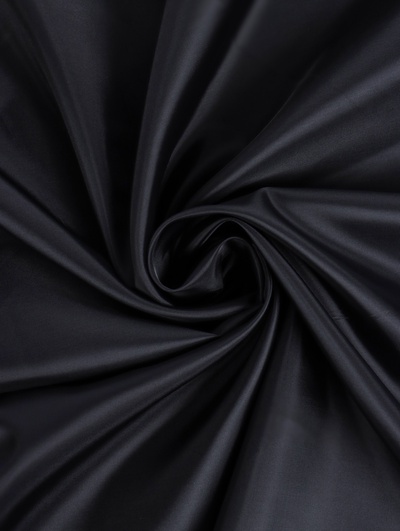 Подкладочная ткань таффета №2, 190Т, ширина 150 см, 100 м, полиэстер, чёрная