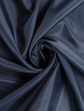 Подкладочная ткань таффета, 190Т, ширина 150 см, 200 м, полиэстер, тёмно-серая