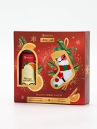 Подарочный набор новогодний «Ароматы праздника», гель для душа, глинтвейн, 100 мл и носки, URAL LAB 10885092