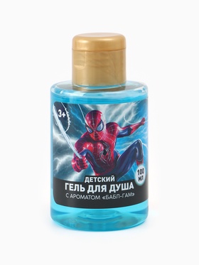 Гель для душа детский, аромат бабл-гам, 100 мл, Человек паук 10901221