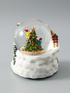 УЦЕНКА Снежный шар новогодний стеклянный «Сани Деда Мороза», музыкальный, световой, d=12 см, 17×16.5×17.5 см - Фото 9