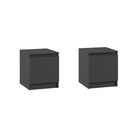 УЦЕНКА Спальный гарнитур Мадера, Шкаф 4 ств, Кровать 160×200, Комод, тумба прикроватная, Графит 9849 - Фото 7