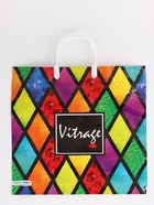 Пакет "Витраж, полиэтиленовый, пластиковая ручка 37х35 см 90 мкм (комплект 5 шт) - фото 63636035