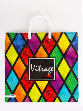 Пакет «Витраж», полиэтиленовый, пластиковая ручка, 37×35 см, 90 мкм 10958905