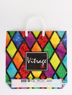 Пакет "Витраж, полиэтиленовый, пластиковая ручка 37х35 см 90 мкм (комплект 5 шт) - фото 63636036