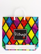 Пакет «Витраж», полиэтиленовый, пластиковая ручка, 37×35 см, 90 мкм - Фото 2