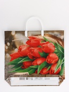 Пакет "Спасибо, полиэтиленовый, пластиковая ручка 37х35 см 90 мкм (комплект 5 шт) - фото 63636048