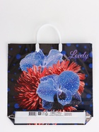 Пакет "Цветочная фантазия, полиэтиленовый, пластиковая ручка 37х35 см 90 мкм 10958 10958914