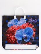 Пакет «Цветочная фантазия», полиэтиленовый, пластиковая ручка, 37×35 см, 90 мкм - Фото 2