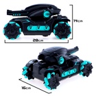 УЦЕНКА Танк радиоуправляемый Fighter, 4WD, управление жестами, стреляет гелевыми пулями, черно-синий - Фото 2