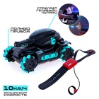 УЦЕНКА Танк радиоуправляемый Fighter, 4WD, управление жестами, стреляет гелевыми пулями, черно-синий - Фото 3