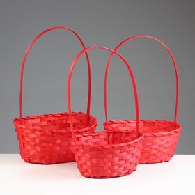 {{photo.Alt || photo.Description || 'УЦЕНКА Корзина плетёная для хранения, бамбуковая, красная, набор 2 шт.'}}