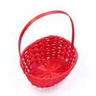 УЦЕНКА Корзина плетёная для хранения, бамбуковая, красная, набор 2 шт. 10972862