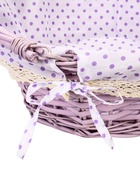 УЦЕНКА Корзина плетеная 32 х 32 х 14 см, ручка h=14 см фиол-ый ткань - Фото 13