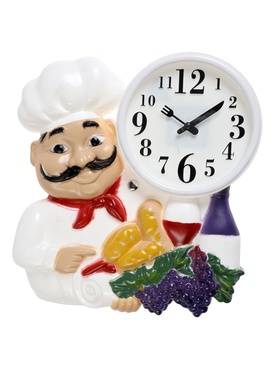 {{photo.Alt || photo.Description || 'УЦЕНКА Часы настенные интерьерные «Повар», серия: Кухня, бесшумные, плавный ход, 33×35 см, циферблат d=16.5 см, от батарейки 1×АА'}}