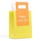 Пакет подарочный бумажный с вырубной ручкой 18×23×9 см, лайм 10851718