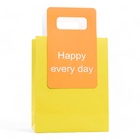 Пакет подарочный бумажный с вырубной ручкой 18×23×9 см, лайм 10851718