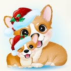 Пакет подарочный с вырубной ручкой «Корги» 26×32×10 см, красный 10851723