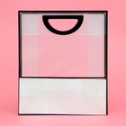 Пакет сумочка ПП с вырубной ручкой, прозрачный 33?28?12 см, черный (комплект 2 шт) - фото 64218747