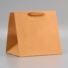 Пакет для торта крафт с квадратным дном, 25?25?25 см (комплект 2 шт) - фото 63636171