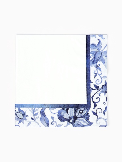 Салфетки бумажные двухслойные «Синие Узоры», 33 х 33, 12 шт