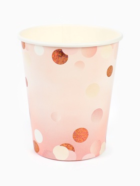 Стакан бумажный одноразовый «Розовая дымка», 250 мл, 6 шт. (комплект 2 шт)