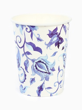 Стакан бумажный одноразовый «Синие Узоры», 250 мл 6 шт. (комплект 2 шт)