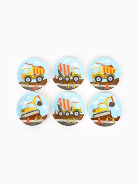 Тарелка одноразовая бумажная «Техника», 17 см, 6 шт. (комплект 2 шт)