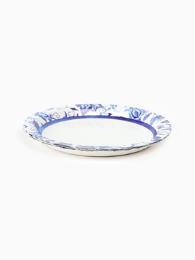 Тарелка одноразовая бумажная «Синие Узоры», 17 см, 6 шт. (комплект 2 шт)