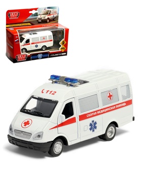 Машина металлическая «ГАЗ-3221. ГАЗель. Скорая помощь», инерция, 12.2 см