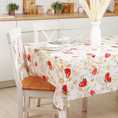 УЦЕНКА Клеёнка на стол Доляна, ширина 137 см, толщина 0.07 мм, рулон 27 м