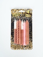 УЦЕНКА Набор свечей для торта "Розовая вечеринка", 12 шт, 8 см, белый и розовый металлик 10973501