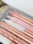 УЦЕНКА Набор свечей для торта "Розовая вечеринка", 12 шт, 8 см, белый и розовый металлик 10973501