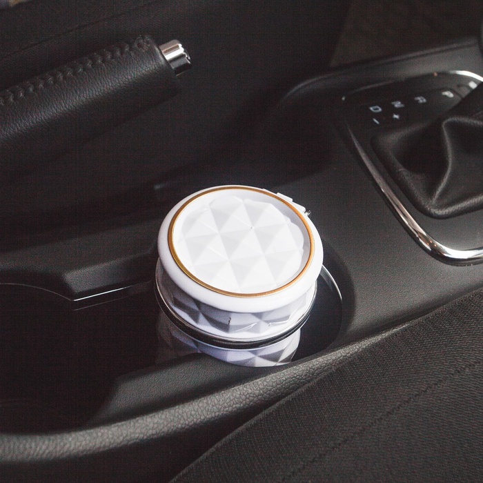 УЦЕНКА Пепельница для авто с подсветкой, белый - Фото 1