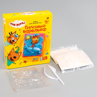 УЦЕНКА Гипсовый барельеф "Три кота" "Мечта Карамельки" 405163