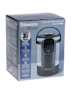 Термопот Sakura SA-1375BK, 1200 Вт, 3 л, 45-100°С, сенсор, LCD дисплей,  стекло, черный - фото 23599796